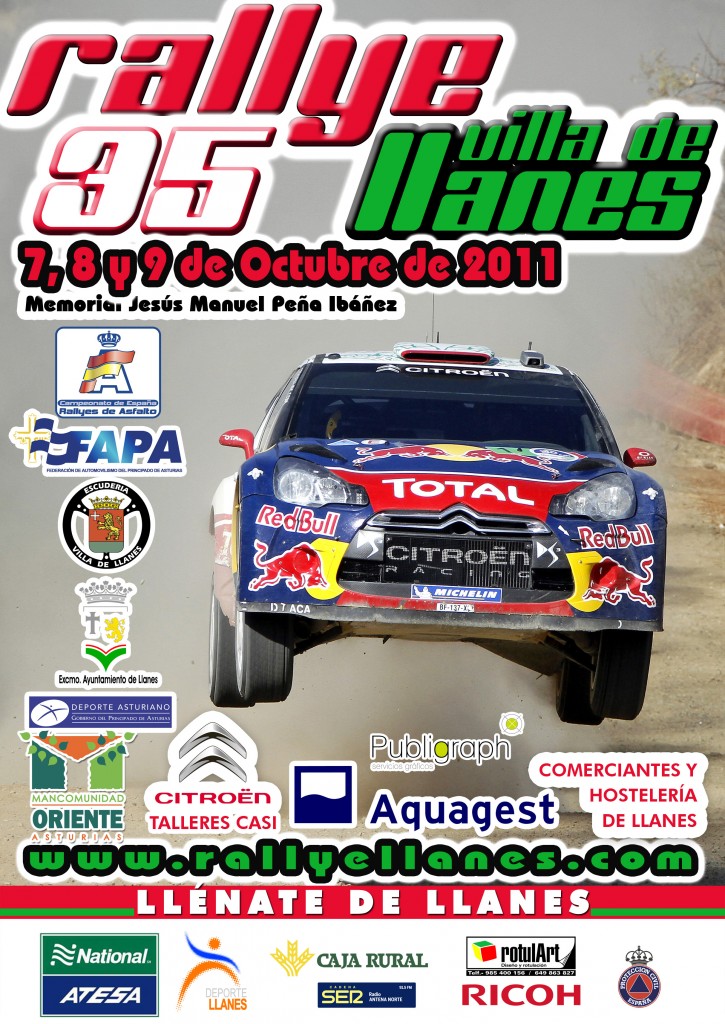 Cartel oficial XXXV Rallye Villa de Llanes - Celoriu.com