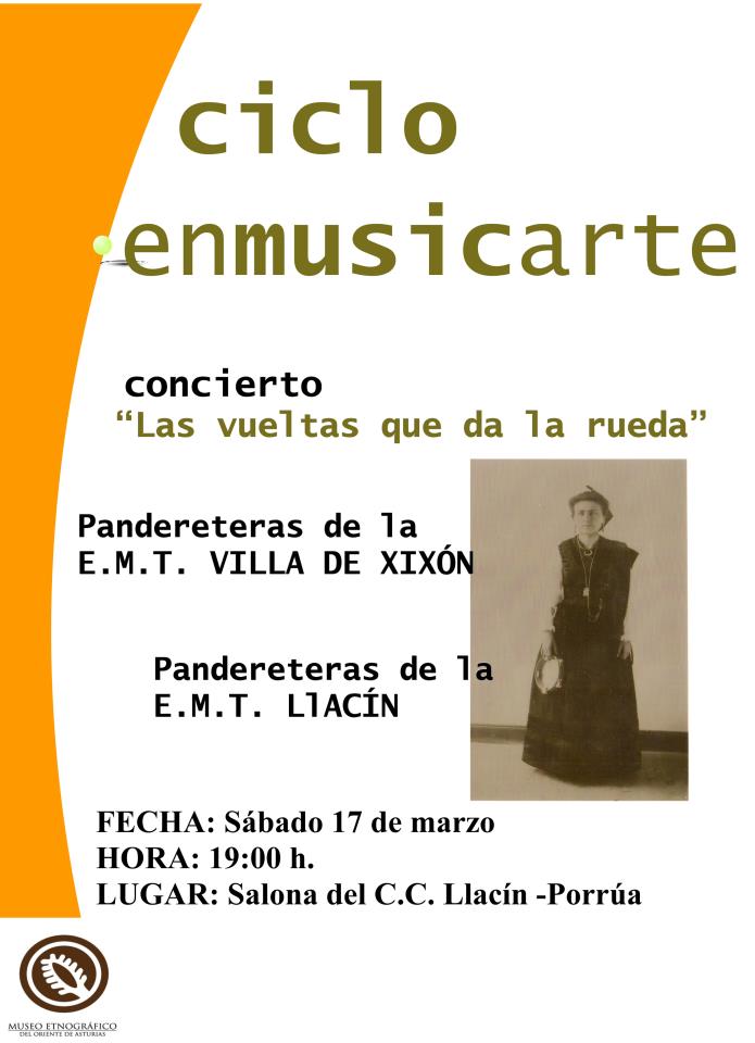 Cartel del concierto de Llacín en Porrúa Llanes este fin de semana - Celoriu.com