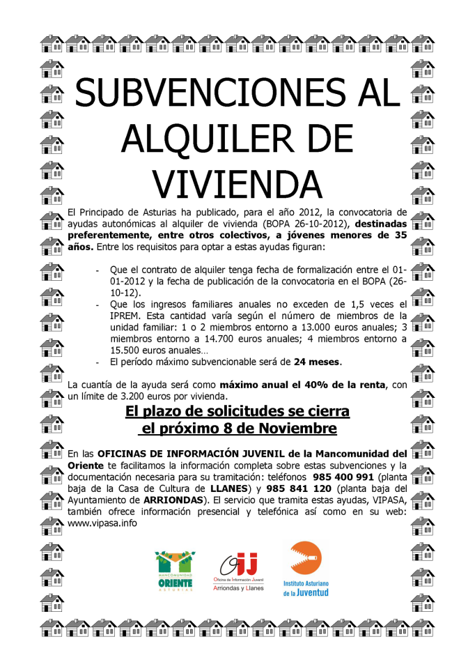 Requisitos para optar a las ayudas del alquiler para jóvenes menores de 35 años en Asturias - Celoriu.com